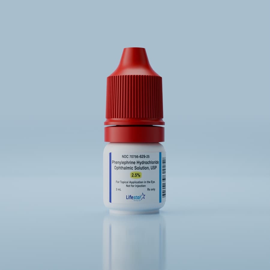Phenylephrine Hydrochloride Ophthalmic Solution - NDC 70756-629-25